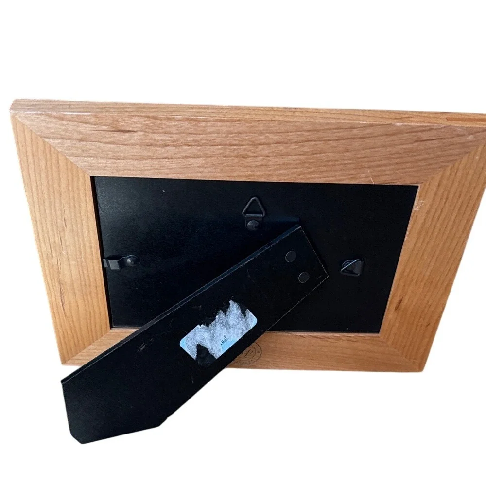 KATE POSH 5th Anniversary Engraved Natural‎ Wood Picture Frame Gifts NEW
